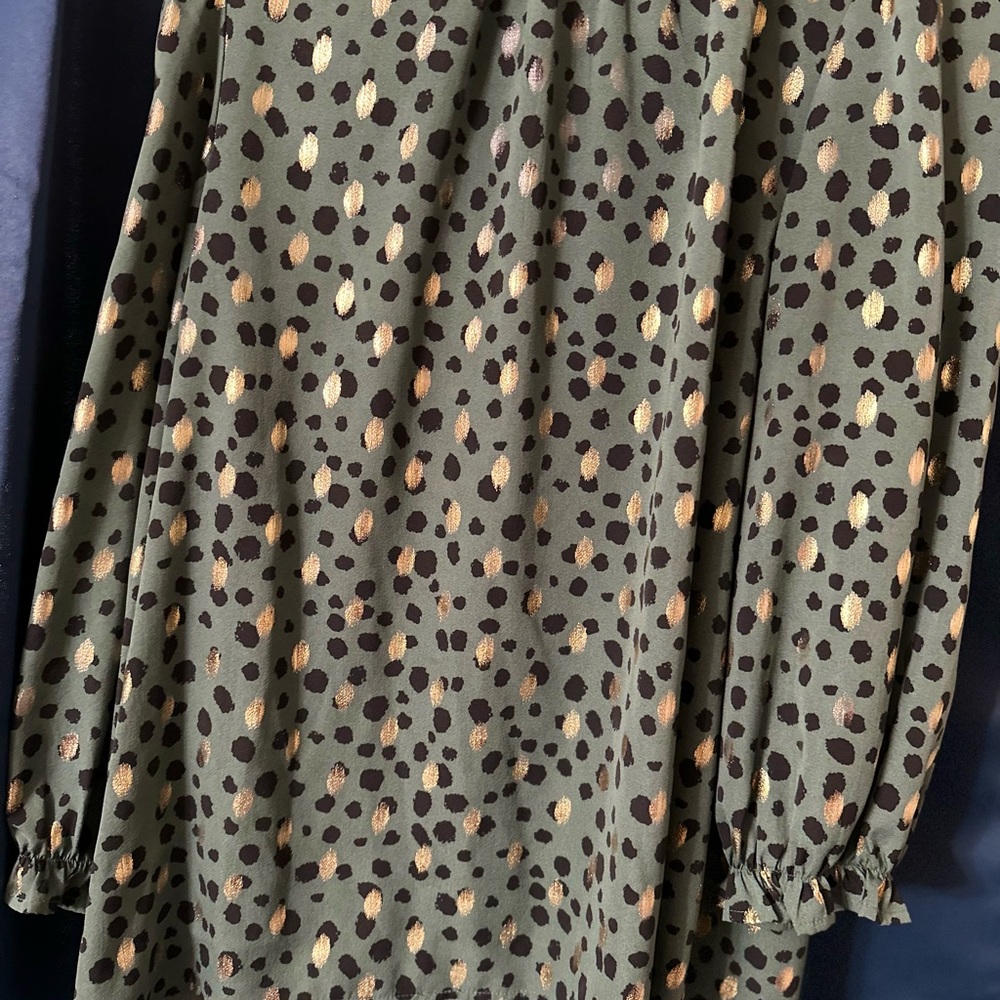 Women’s large leopard print work blouse